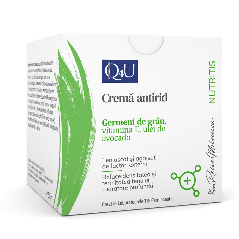 Cremă antirid cu germeni de grâu Nutritis Q4U, 50 ml, Tis Farmaceutic