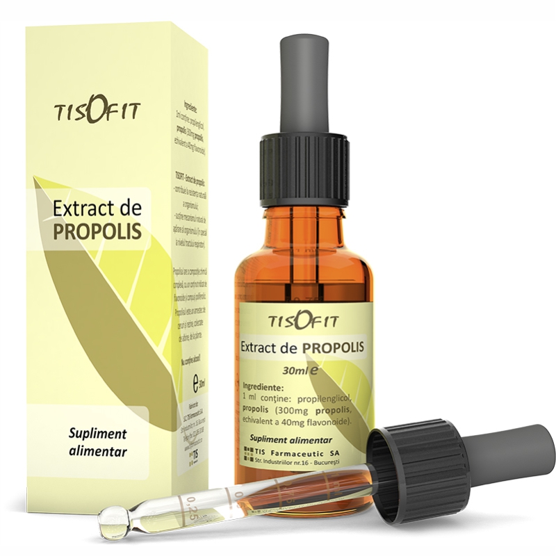 Extract natural de propolis fără alcool, 20 ml, Dacia Pla : Farmacia Tei online